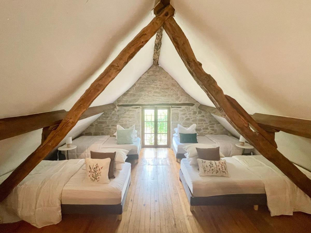 Вилла Domaine Du Bonheur En Pierre Avec Piscine, Proche Sarlat Carlux Экстерьер фото